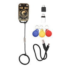 2X Chameleon Ultra V3.0 RFID Smartcard-Emulatorlezer 125 KHz 13,56 MHz ID IC Smartcard NFC-Tagkopieerder + 6XUID-Sleutelhanger