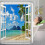 Ocean Palms Shower Curtain Polyester Waterproof 72x72 in 2