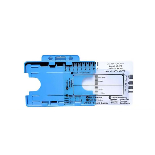 ECG Ruler Plastic Transparent 7-Step Measuring Tool 1