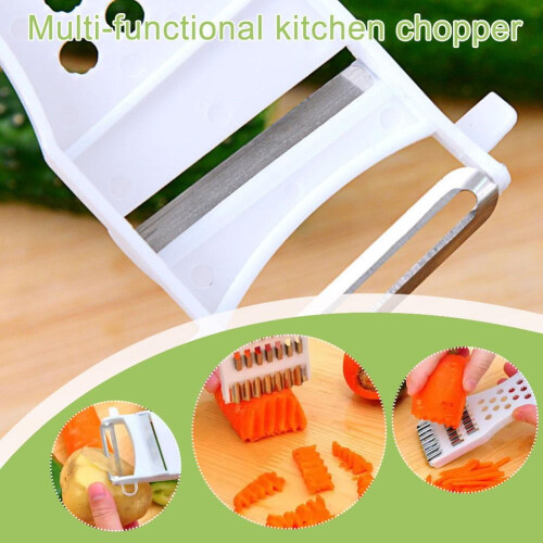 White multifunctional vegetable cutter grater slicer 1