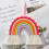 Rainbow Tapestry Pendant Wall Hanging Hand Woven 2