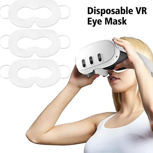 White Disposable VR Eye Mask 3D Solid Color 50pcs 1