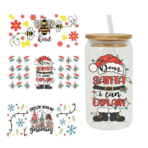 Christmas UV cup sticker crystal label 23 cm x 11 cm 1