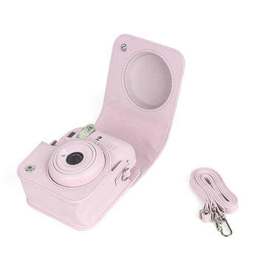 Instax Mini 12 camera case PU leather with shoulder strap 2