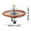 Glass Bird Bath Bowl for Deck Railings with Solar Pump and 2
