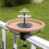 Glass Bird Bath Bowl for Deck Railings with Solar Pump and 5