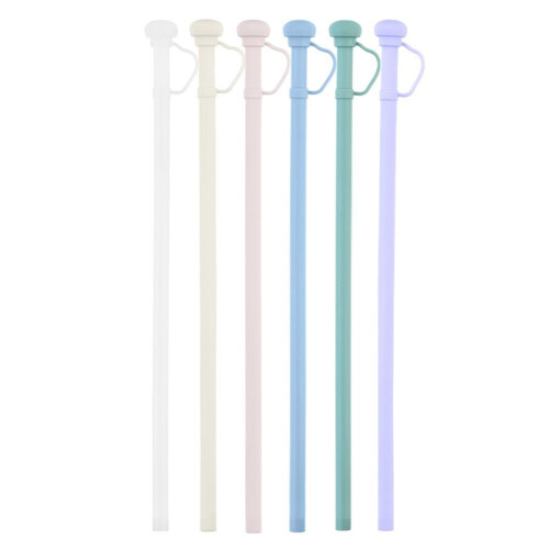 Gracefulvara silicone reusable drinking straw with cap 1