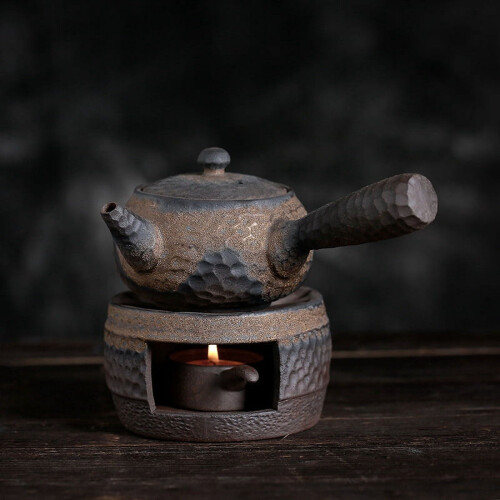 Japanese ceramic teapot warmer handmade retro style