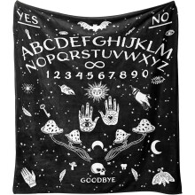 Halloween blanket pink polka dot ghost flannel 60x50 inch