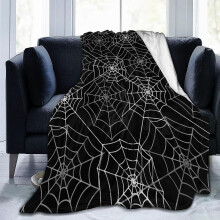 Spiderweb Halloween flannel fleece blanket 50x60 in