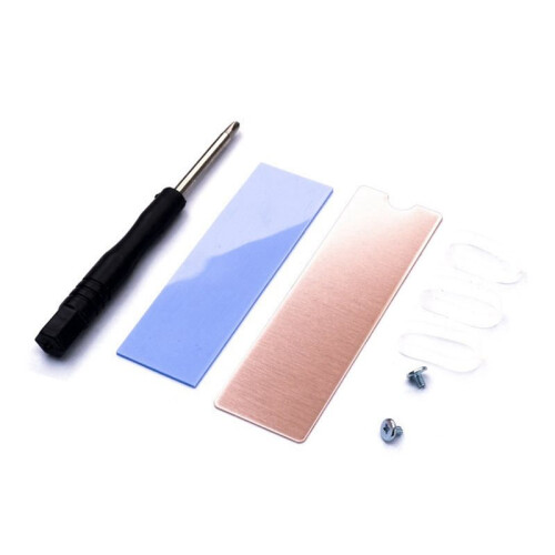 2X M.2 SSD Heat Sink M.2 2280 Solid State Hard Disk Pure Copper Heatsink Thin Cooler Radiator for Computer Notebook 1