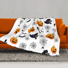 Halloween Flannel Throw Blanket Soft Lightweight