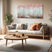 Blue Ocean Moon Night Wall Art Canvas Print