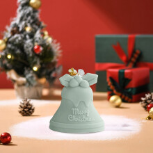 Bougie parfumée d'hiver, bougie cloche de Noël parfumée, bougie de fête unie pour les fêtes de fin d'année, décoration de table, Nouvel An