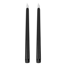 Black flameless LED candles decorative 2-pack
