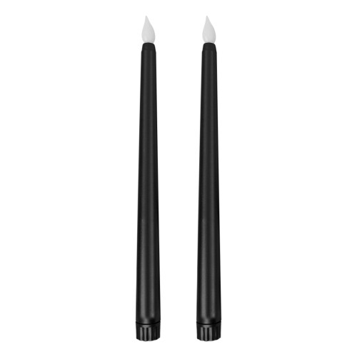 Black flameless LED candles decorative 2-pack
