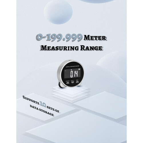 Digital Tape Measure LCD Rechargeable 0-199.999m 2