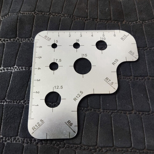 Stainless Steel Leather Cutting Angle Ruler 1
