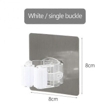 (B01-White) Wall Mounted Mop Holder Bathroom Accessories No Punching Multi-Purpose Kitchen Strong Mop Hanger Broom Holder Mop Racks
