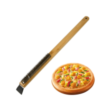 Grill Cleaning Brush Stainless Steel Bristles Wood Handle