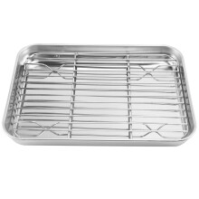 9 Inch Toaster Oven Tray and Rack Set with Cooling Rack