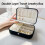 Jewelry Box Leather Travel Case 2-Layer Black 6