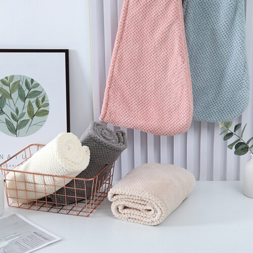 Bath Towel Pineapple Grain Coral Fleece 1 Pack 2