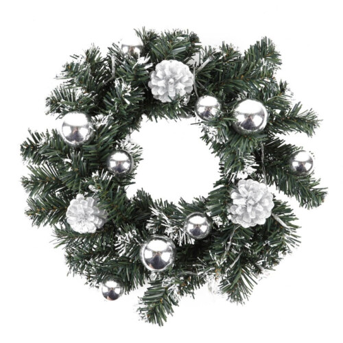 Manfiter Christmas wreath with LED lights outdoor front 1