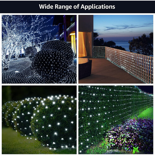Christmas Mesh Net Lights 5ft x 5ft 96 LED 8 Modes 1