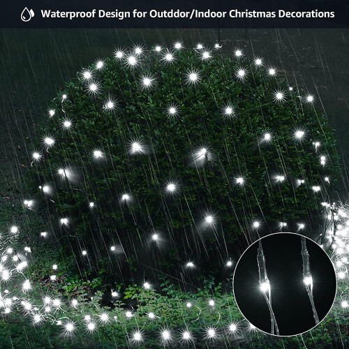 Christmas Mesh Net Lights 5ft x 5ft 96 LED 8 Modes 2