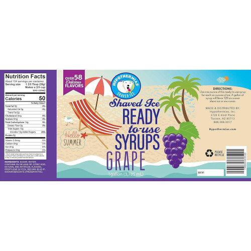 Grape Hawaiian Snow Cone Syrup 128 Fl Oz 1