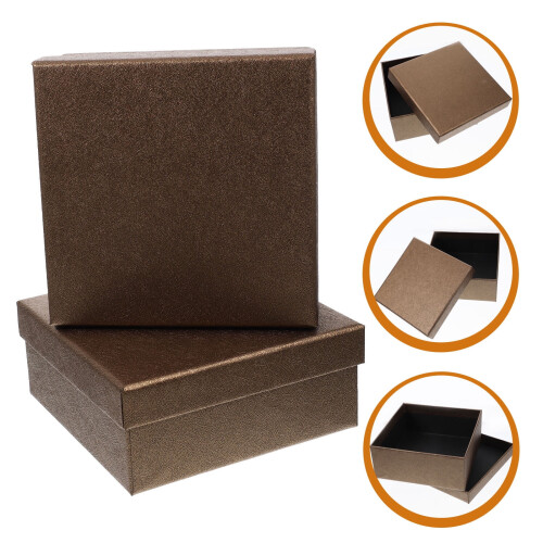Black Square Gift Boxes with Lids 10pcs 1