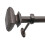 Decopolitan square adjustable curtain rod set 7/8 inch 2