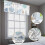 Ocean Coral Valance for Windows 54x18 in Blue 2