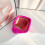Quilted cosmetic bag rose red 1 piece 4