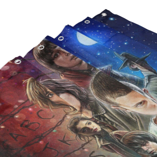 Stranger Things shower curtain 66x72 in with hooks 2