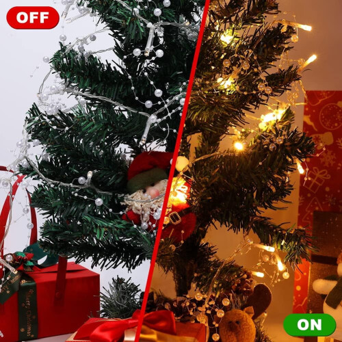 Christmas berry beaded string lights white 10ft 2 pcs 1