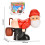 Santa Claus bubble machine red 60ml solution battery powered 3