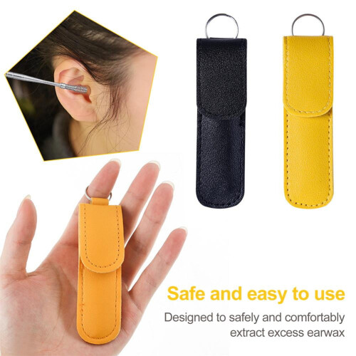 Yellow non-metallic spiral ear pegs 1 pair 1