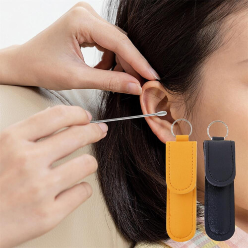Yellow non-metallic spiral ear pegs 1 pair 2