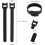 Adjustable Reusable Cable Ties Hook and Loop Black 50-Pack 2
