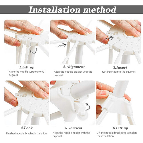 Pasta Dryer Collapsible Rack Food-Grade ABS White 1