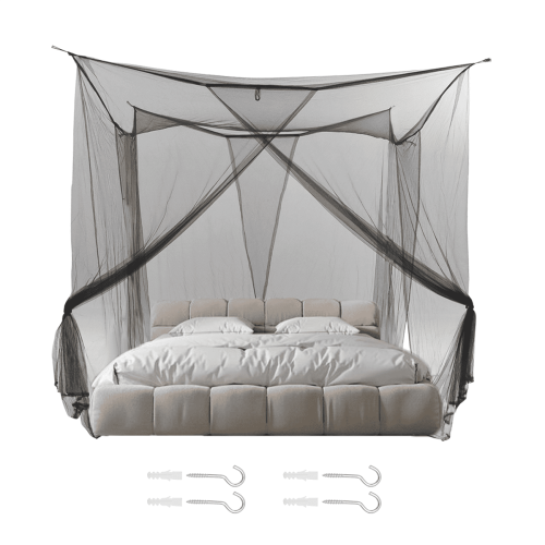 Bed Canopy Mosquito Net Queen Size 190x210x240cm Black 2