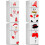 Christmas snowman magnet fridge sticker set 3