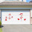 Christmas snowman magnet fridge sticker set 4