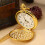Classical Quartz Pocket Watch with Chain Gold 1pc 7