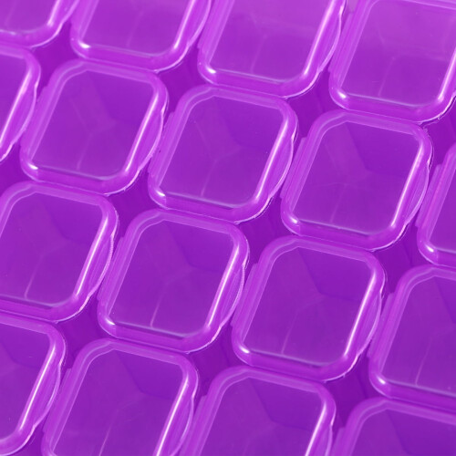 Nail Accessories Storage Box Purple 28 Compartments 1