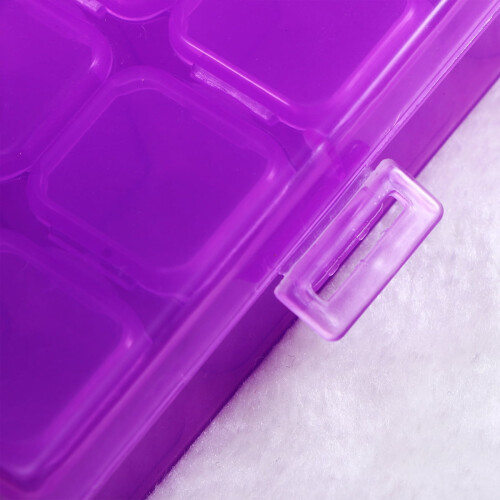 Nail Accessories Storage Box Purple 28 Compartments 2