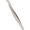 Eyelash Tweezer Silver Short Oblique 1 Pair 4