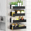 Magnetic Spice Rack Organizer for Fridge and Oven Black 1 7
